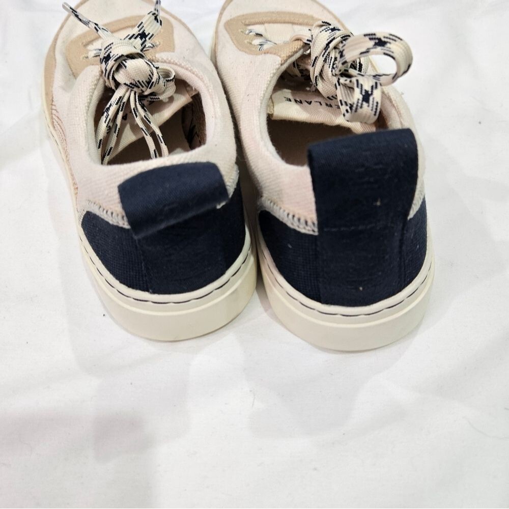 Everlane The Tread-bare Sneaker Womens 8 Natrual Canvas Dark Sapphire Argan Oil - Picture 7 of 9